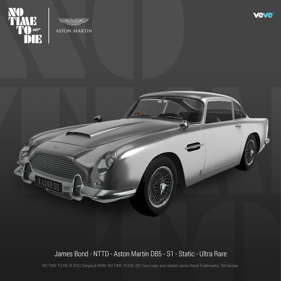 James Bond Aston Martin DB5 NFT digital collectibles on VeVe