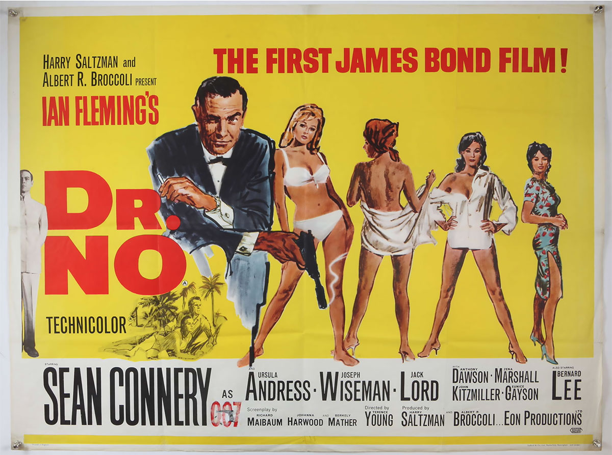 Rare Memoranilia Iconic Sean Connery James Bond Vintage Retro Poster Art Print 