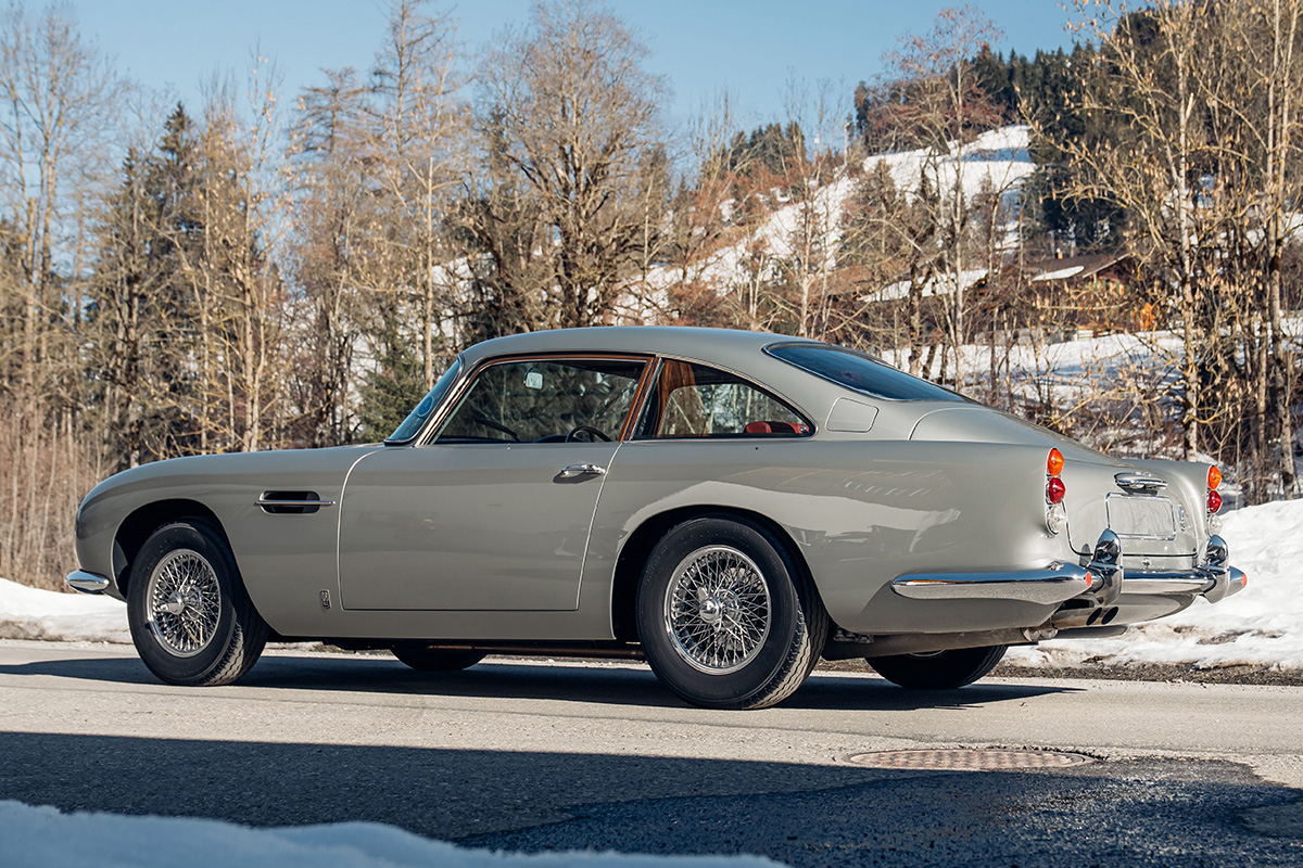 Aston Martin DB5 owned by Sean Connery offered for sale auction Broad Arrow side