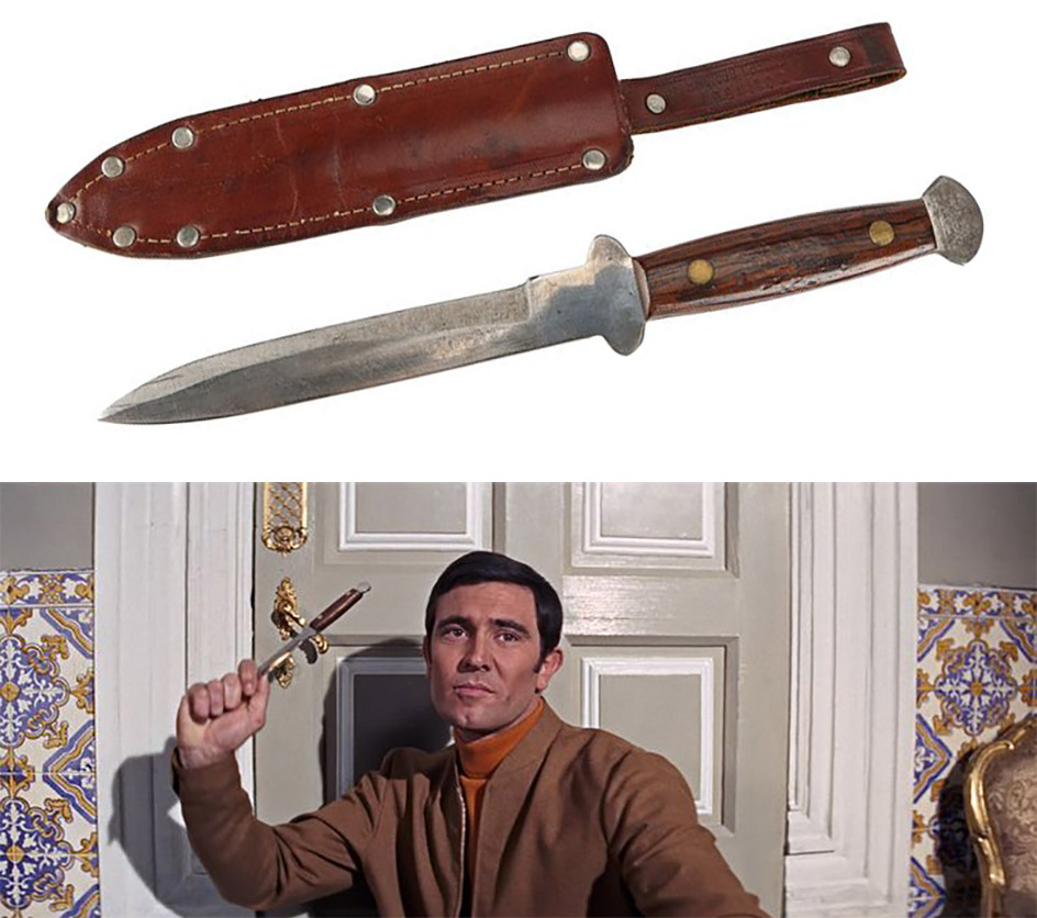 george lazenby james bond throwing knife auction