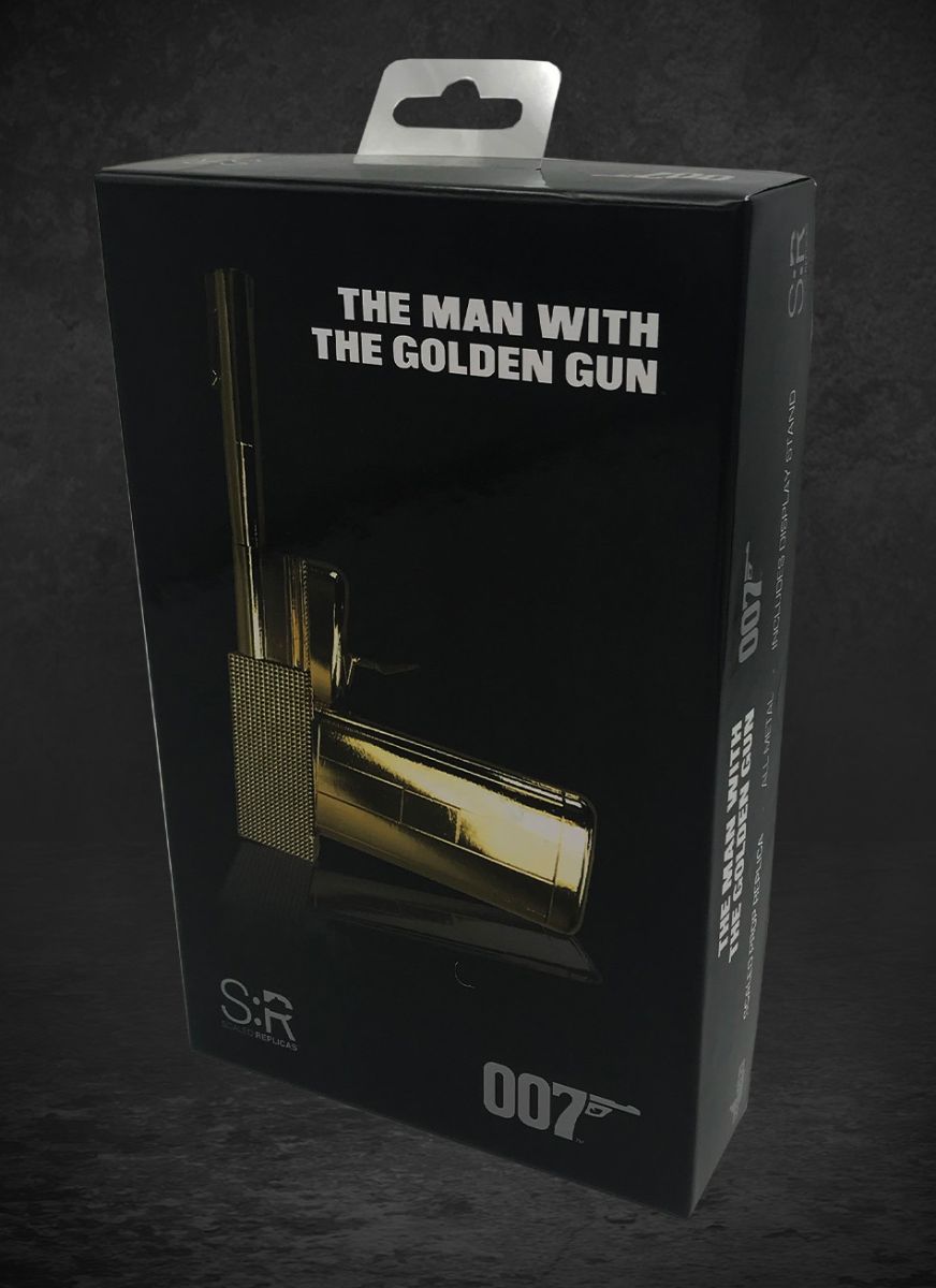 James Bond Golden Gun Prop Replica by Factory Entertainment metal box packaging
