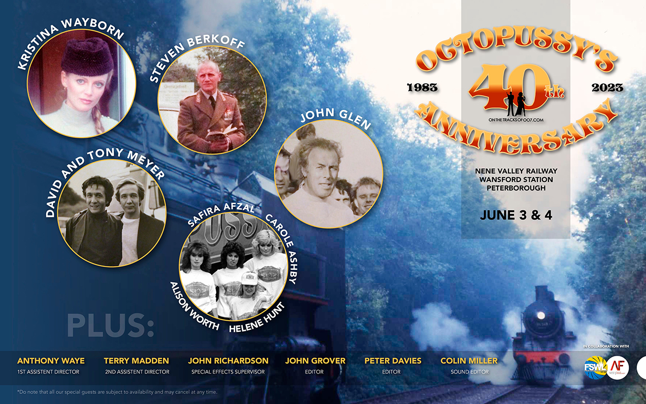 On The Tracks of 007 Octopussy 40th Anniversary celebrations Nene Valley Railway kristina wayborn