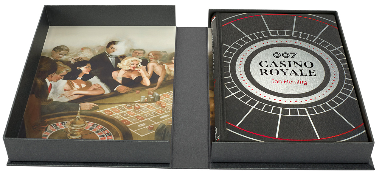 Folio Society Ian Fleming James Bond Folio Society illustration Casino Royale sleeve box