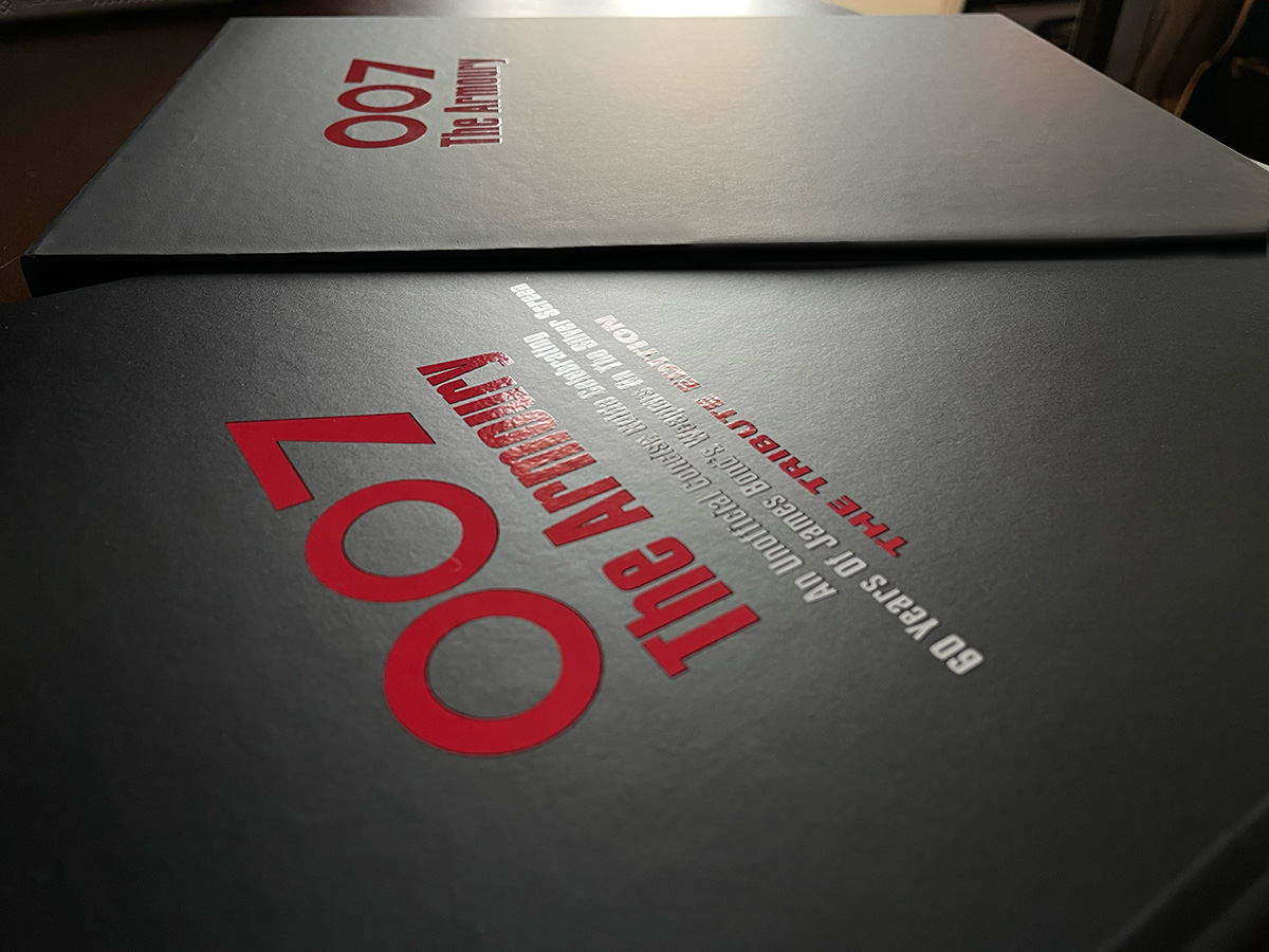 Hardcover Limited Edition of 007 The Armoury spot uv cover