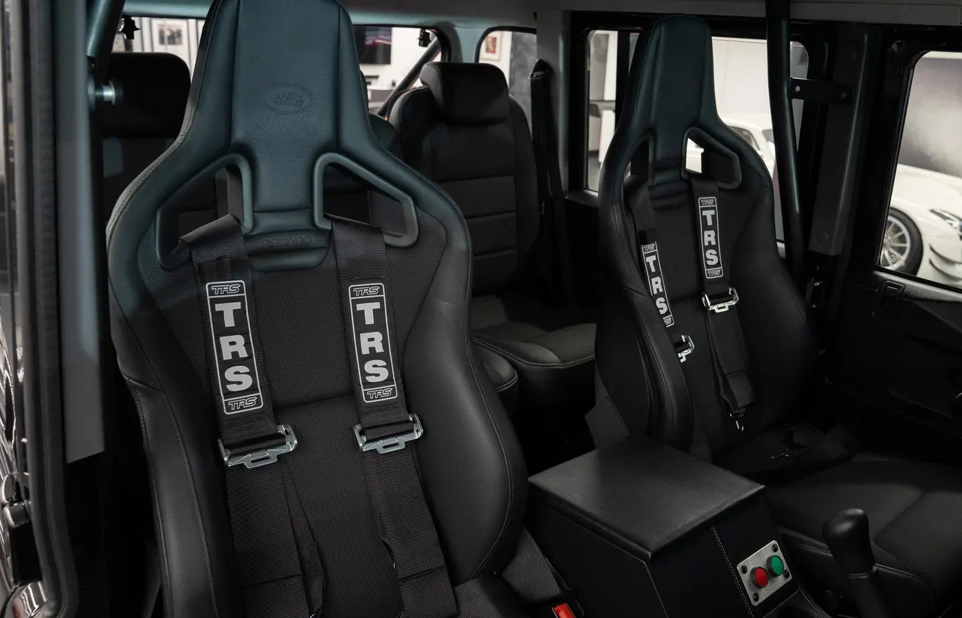 Land Rover Defender 110 SVX 007 SPECTRE edition for sale Tom Hartley interior seats seatbelts