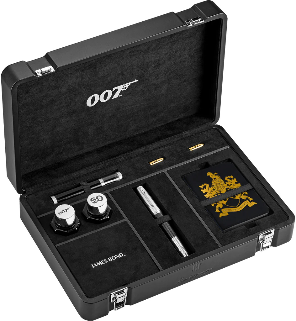 James Bond 007 Spymaster Duo Fountain Pen by Montegrappa extras accessories ink box