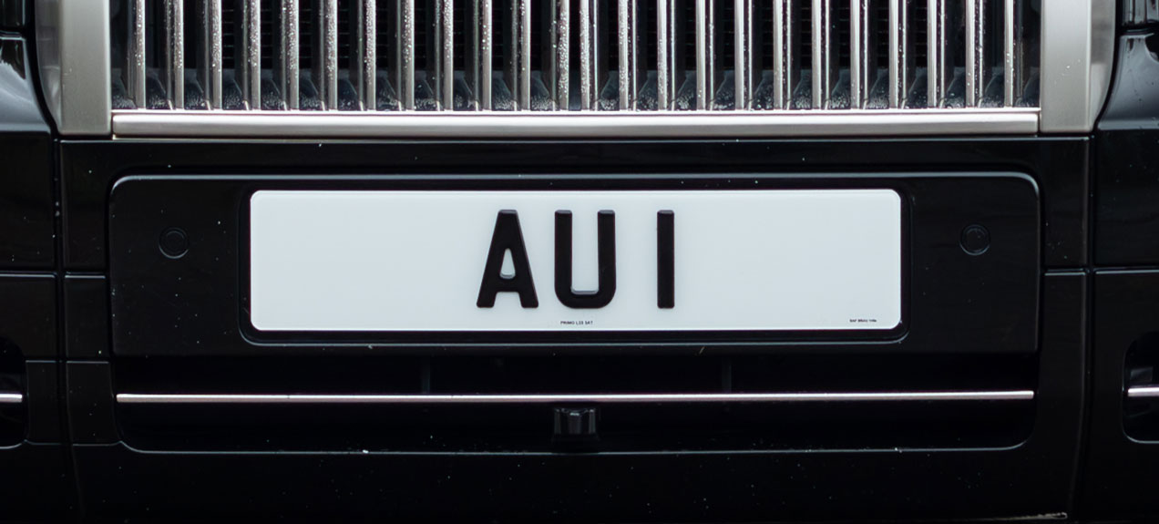 AU 1 Goldfinger number plate for sale registration