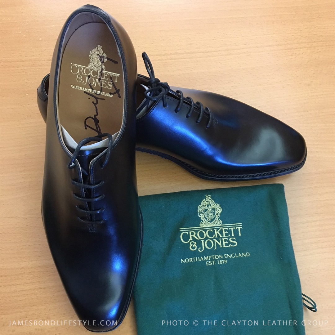 Win Crockett & Jones Alex leather shoes signed by Daniel Craig