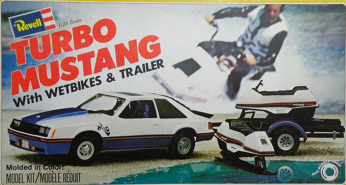 revell turbo mustang with wetbikes trailer
