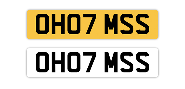 oho7 mss license registration plate