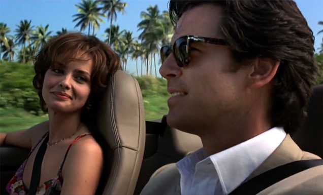 photo © Danjaq LLC, MGM/UA James Bond (Pierce Brosnan) wears a pair of Persol 861 sunglasses in GoldenEye while driving the BMW Z3.