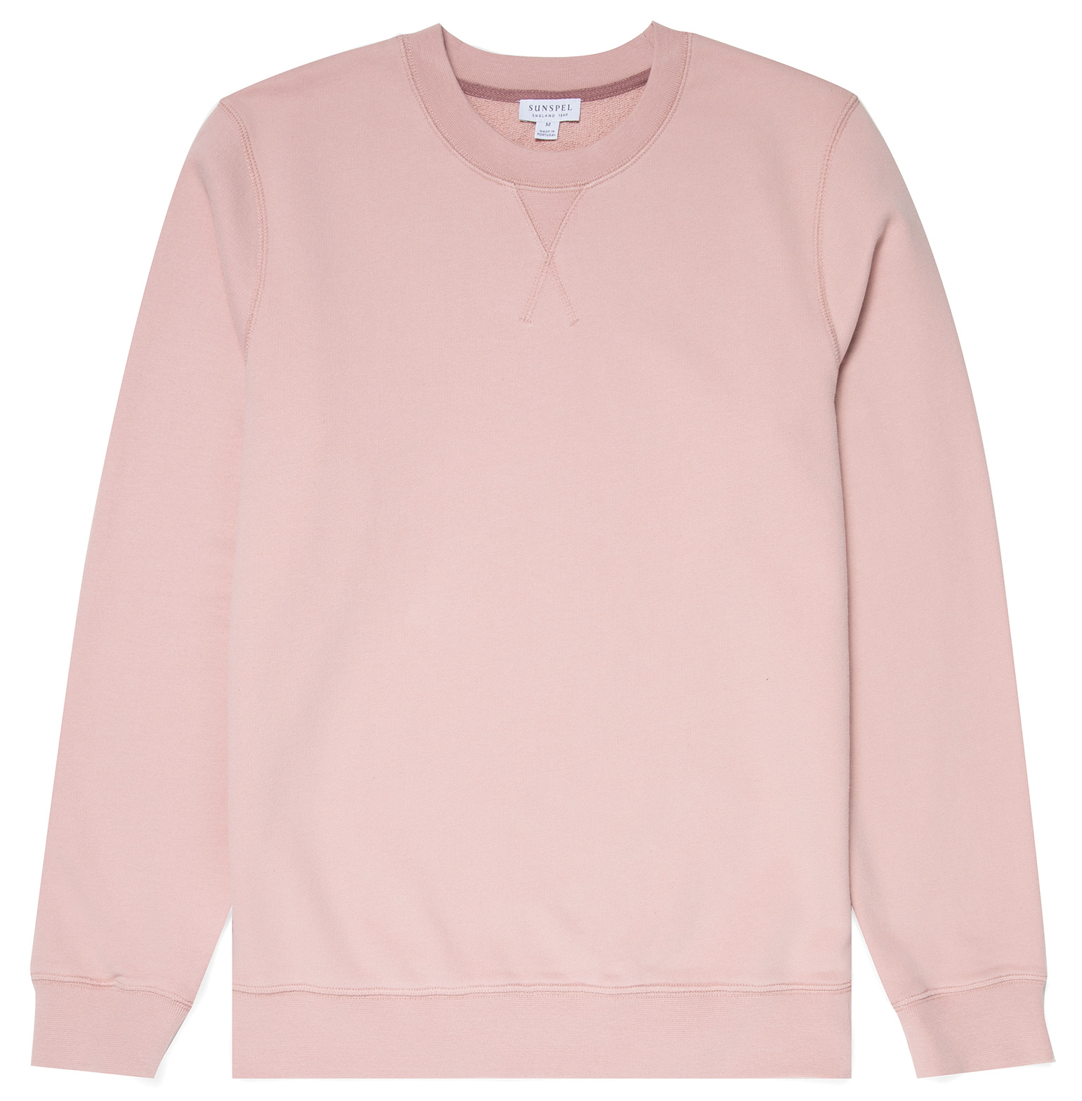 Sunspel Loopback Sweatshirt Shell Pink Green