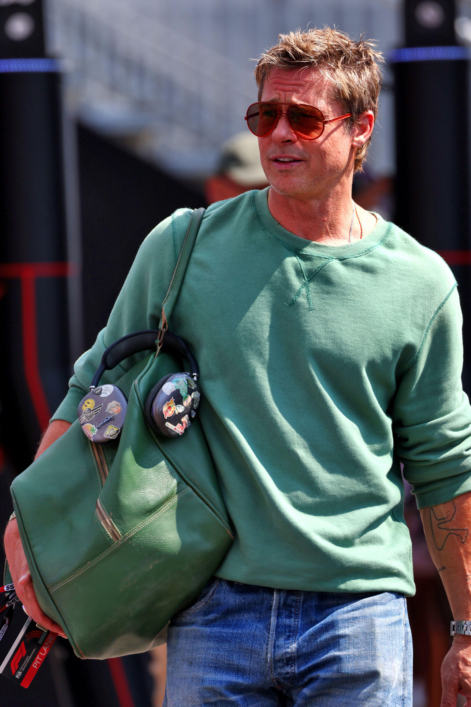 Brad Pitt wears Sunspel shirt in F1 the Movie