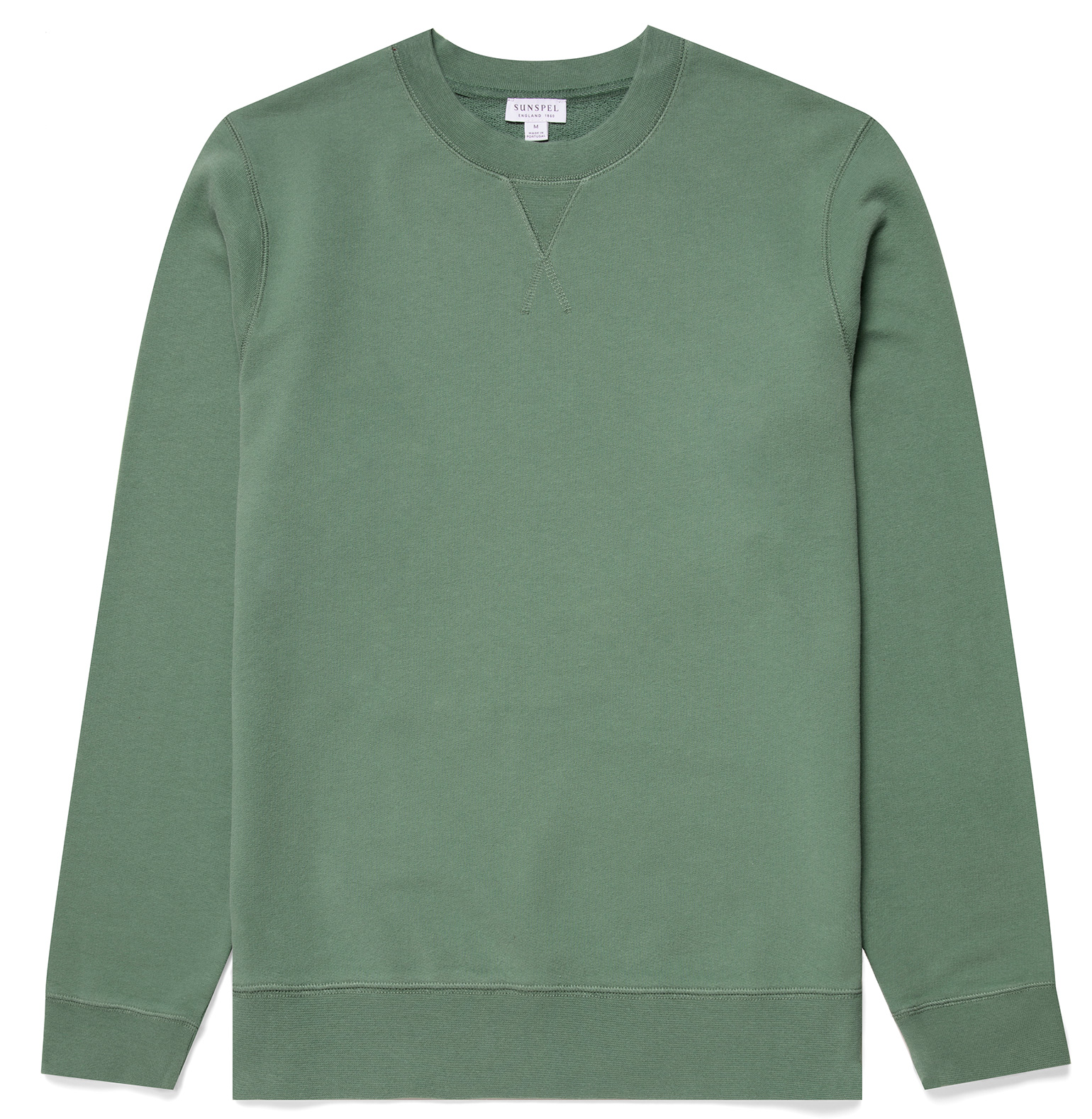 Sunspel Loopback Sweatshirt Thyme Green
