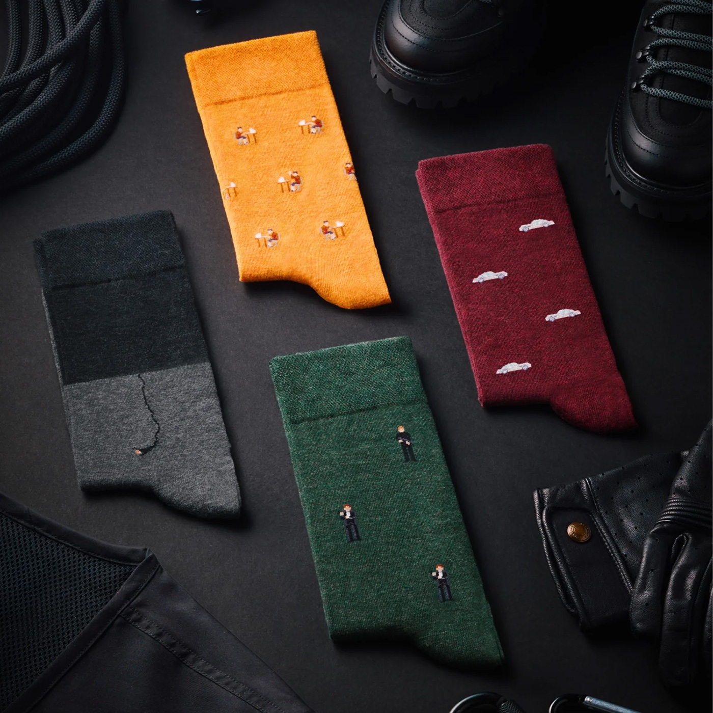 The London Sock Exchange James Bond 007 GoldenEye Collection flat on table