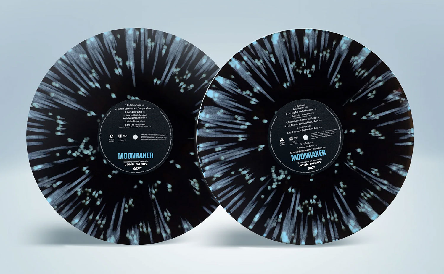 La-La Land Records vinyl Moonraker soundtrack 007Store Deep Space edition discs