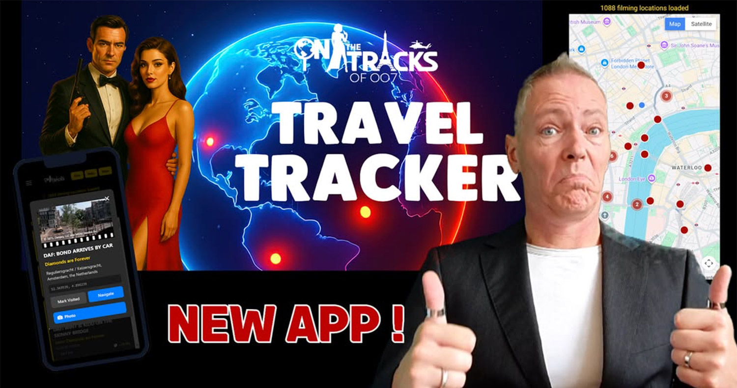 travel tracker on the tracks of 007 app