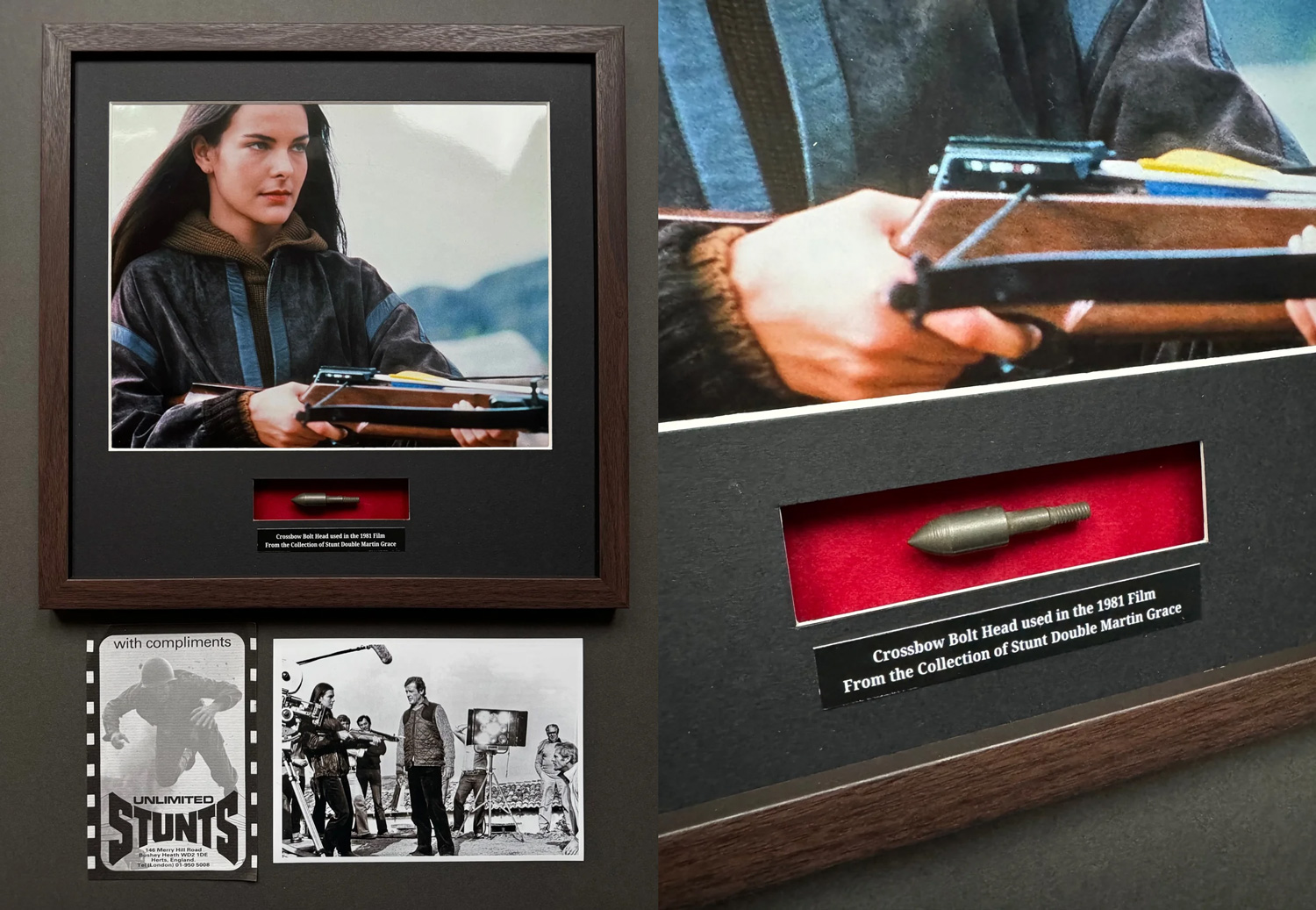 A Crossbow Bolt Head used in the film For Your Eyes Only (1981) Melina