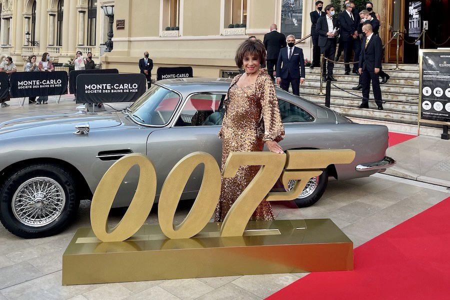 monaco premiere no time to die 2021 aston martin db5 shirley bassey