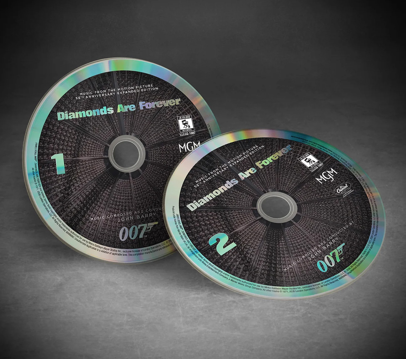 The James Bond Diamonds Are Forever Soundtrack Double CD Set - 55th Anniversary Expanded Remastered Edition cds