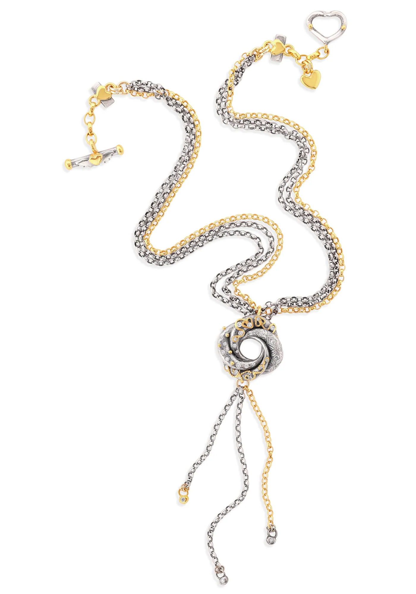 Limited Edition Anniversary Diamond Algerian Loveknot Necklace by Sophie Harley full