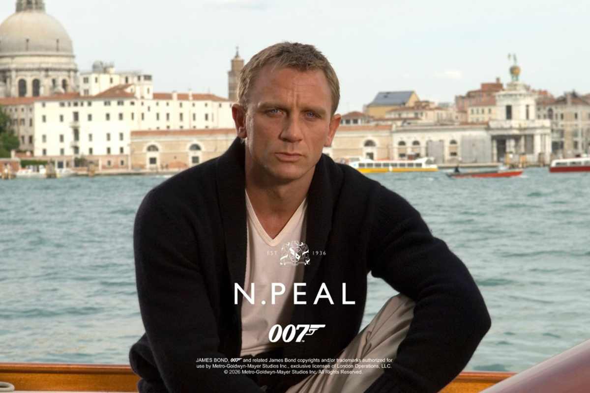 N.Peal launches Casino Royale-inspired cashmere cardigan Daniel Craig Venice