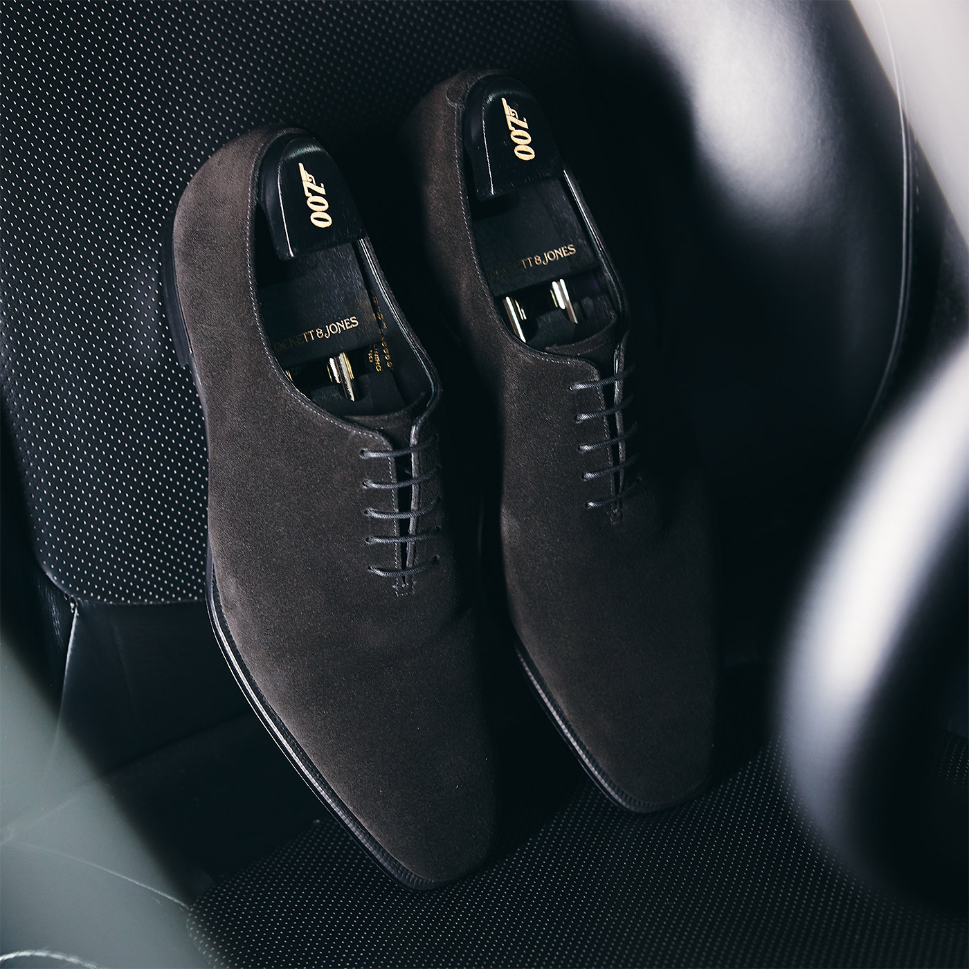 Crockett Jones Alex in Black Suede aston martin