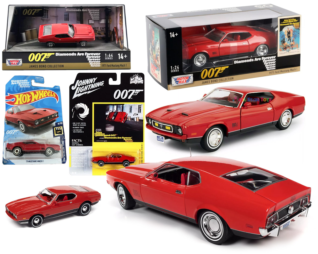 James Bond 007 Ford Mustang toys corgi hotwheels scale
