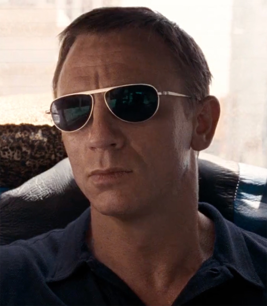 Tom Ford 'Snowdon' sunglasses worn by Daniel Craig as James Bond