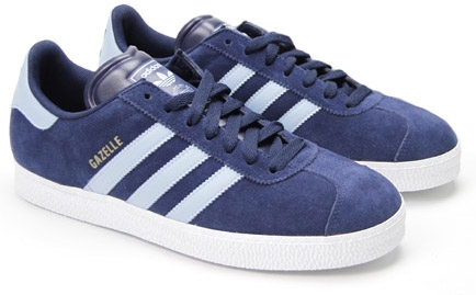 adidas gazelle blue with blue stripes