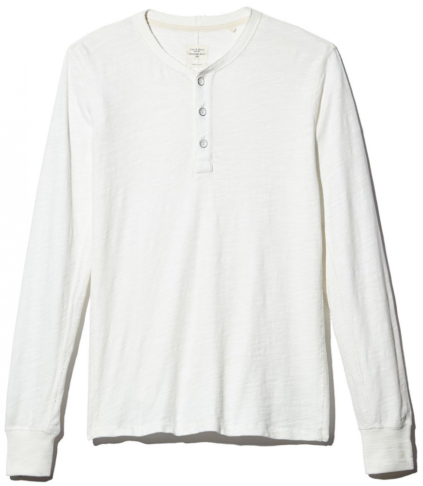 White henley shirt deals