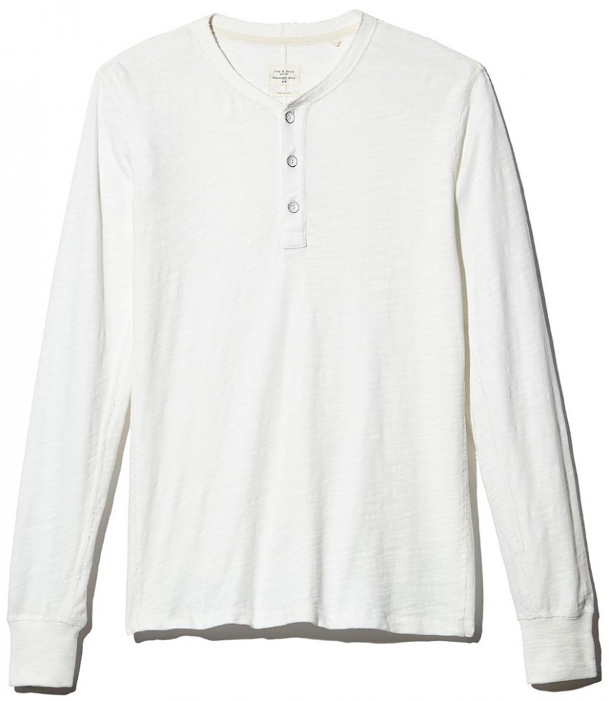 henley shirt white