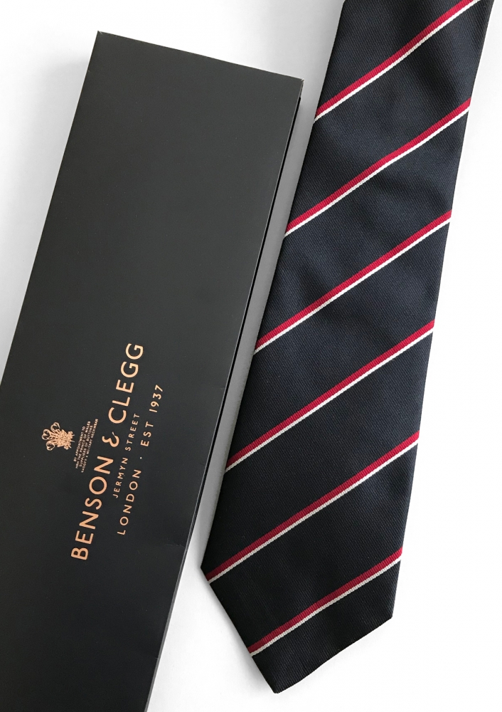 Benson Clegg Royal Navy Three-Fold Reppe Tie | Bond Lifestyle