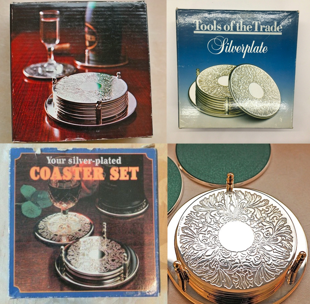 Silver on sale coaster set