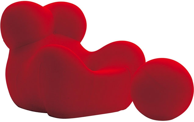 B B Italia Serie Up 2000 Armchair and Pouf Bond Lifestyle