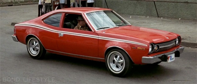 The AMC Hornet hatchback in action in The Man With The Golden Gun