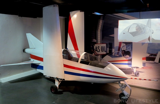 An Acrostar on display at the Bond In Motion exhibition in London. "Fill her up, please!"