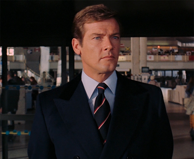 Roger Moore as James Bond arrives in New York in Live And Let Die.