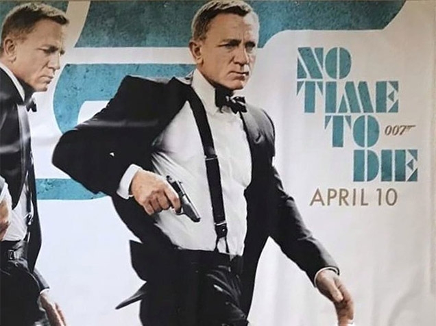 The black braces are visible on this No Time To Die poster.
