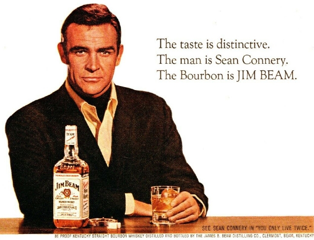 A 1967 Jim Beam ad with Sean Connery, also promoting You Only Live Twice