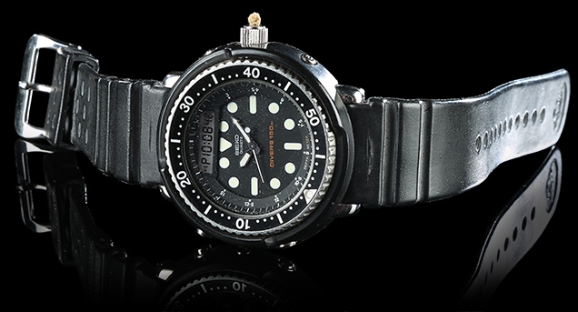 The Seiko H558-5000 used in A View To A Kill, as auctioned by Prop Store in 2017