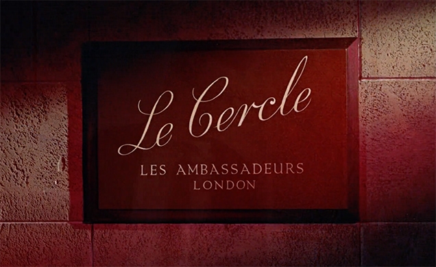 Le Cercle Les Ambassadeurs London sign as seen in Dr. No.