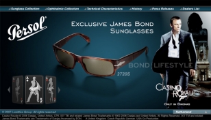 Screenshot of the 2720 Bond page on the Persol website in 2006/2007