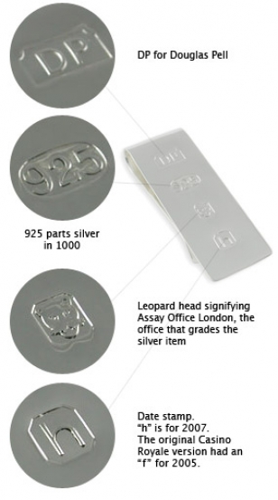 Sayers London Sterling Silver James Bond Money Clip
