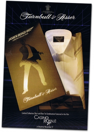 Flyer given away at the Turnbull & Asser store, during the Casino Royale premiere.