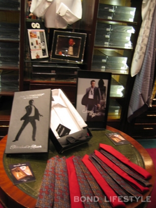 The limited edition shirt display in the Jermyn Street Turnbull & Asser store, London, during the Casino Royale premiere.