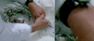 It looks like the Seiko H558 watch can briefly be spotted in the pre-title sequence, when Bond digs 003 out of the snow.