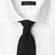Black knitted tie by Anthony Sinclair